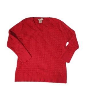 Jillian Nicole Woman Red Cable Sweater 1X Women Plus Size